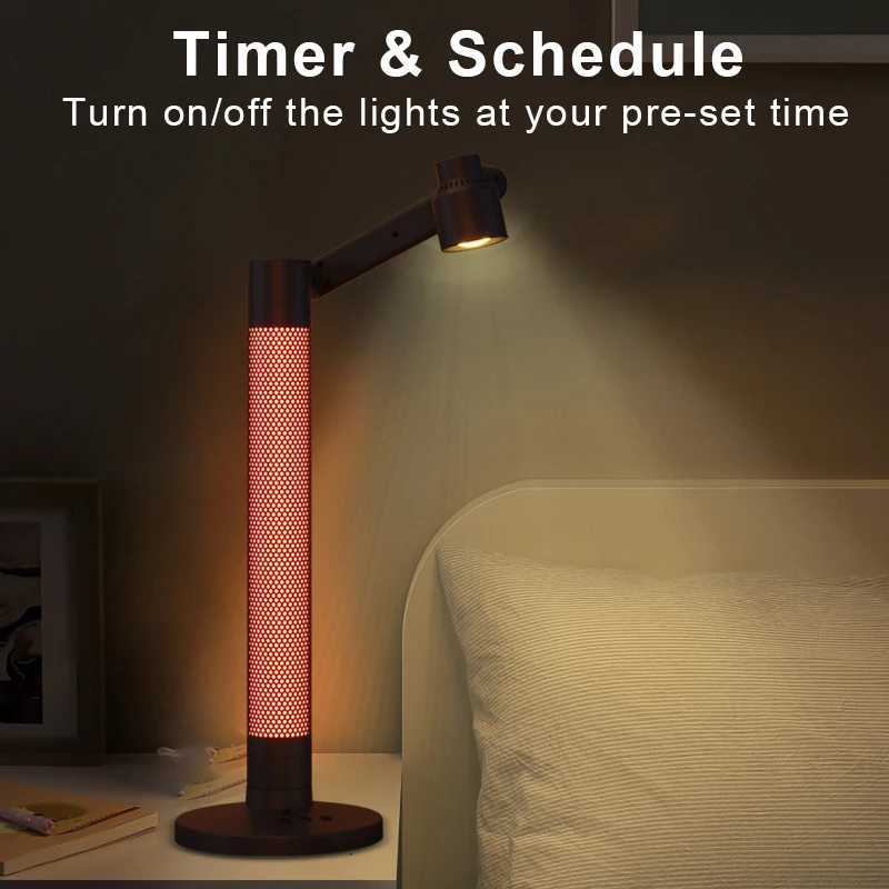EyeProtecting Tuya APP Smart Atmosphere Table Lamp Desktop Reading Lamp WiFi Bedside LED Night Light Rotatable Desk Lamps C251115