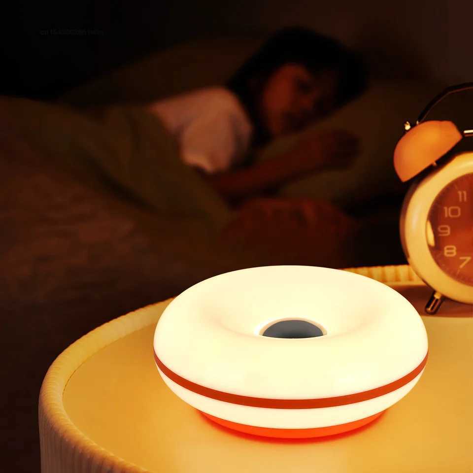 Touch Control RGB Donut Desk Lamp with Multifunctional Remote USB Powered for Bedroom Restaurant Use C251115