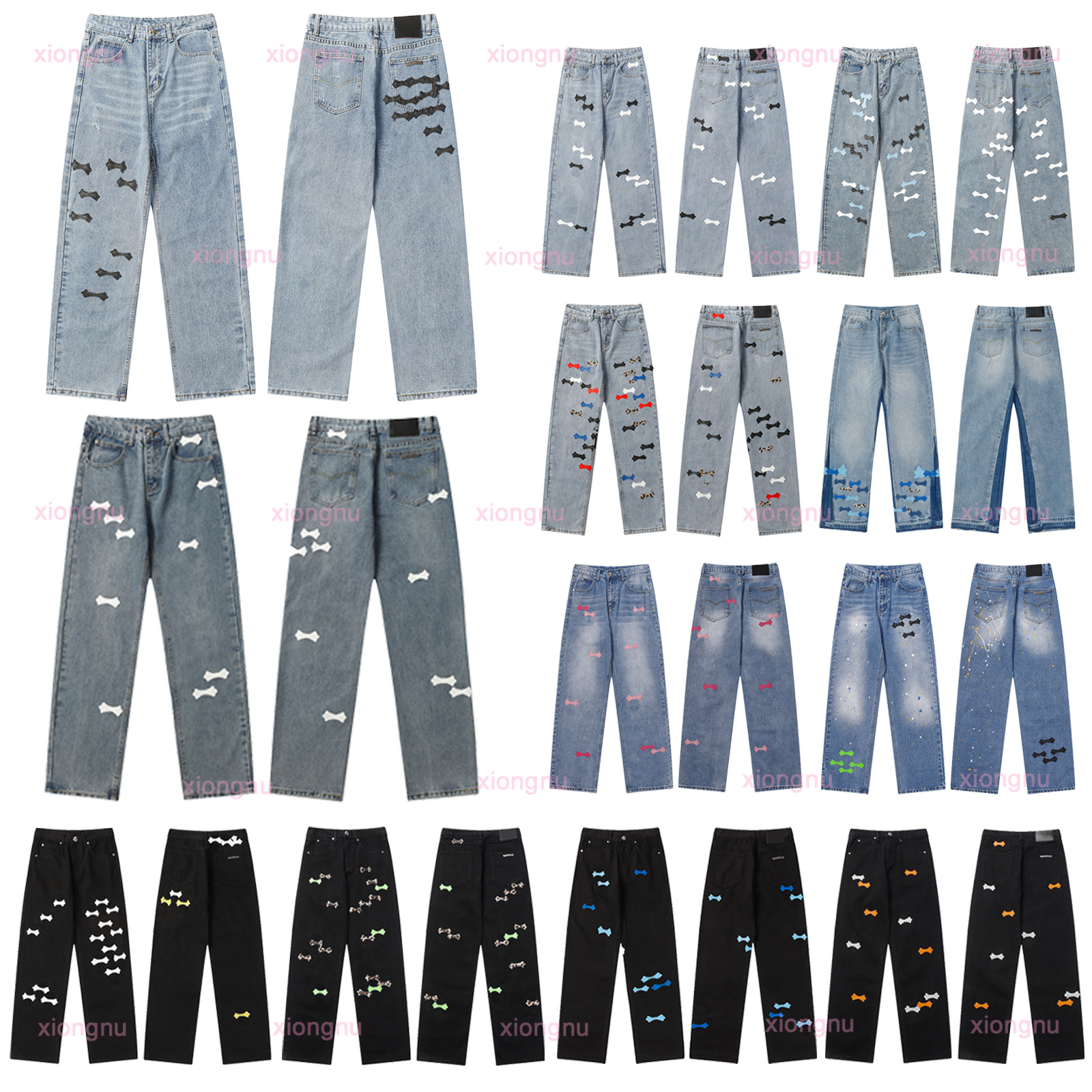 designer Chrome jeans mens baggy jeans stacked jean shorts skinny jeans men high quality luxury embroidery denim slim fit jeans sweatpants joggers pants clothing