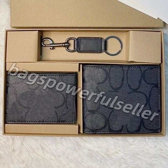 gift boxed mens designer wallet set men women 3pcs card holder mens wallets designers purses unisex card holders designer cardholder recto verso wallet zippy