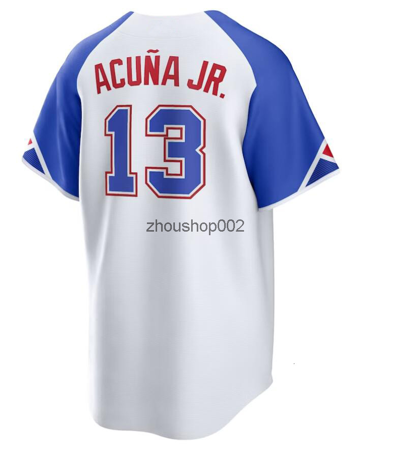 2025 Custom City Jersey 13 Ronald Acuna Jr 27 Austin Riley Matt Olson Harris II Spencer Strider Walle n Ozzie Albies Jones Rosario Baseball Jerseys