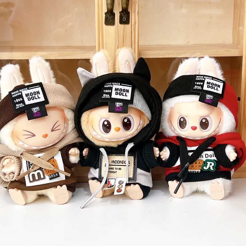 For 17cm labubu v1v2v3 baby clothes cool sweater doll can be worn for labubu accessories Cute Decoration Little Cloths C250924