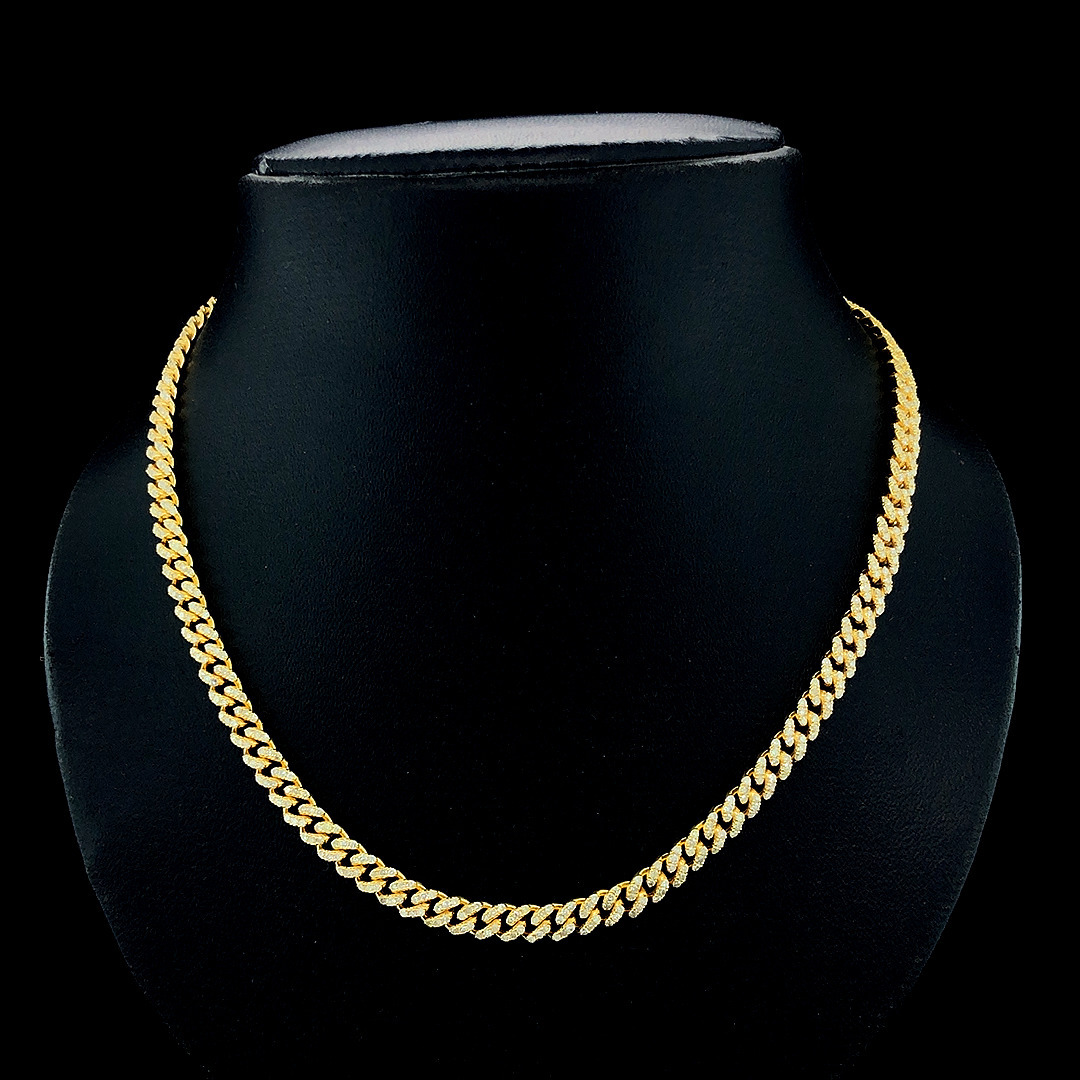 Hip Hop Iced Out 13mm CZ Cuban Link Chain Miami Choker Necklace Bling Jewelry for Men Women Party Wear New Arrival Rapper Style