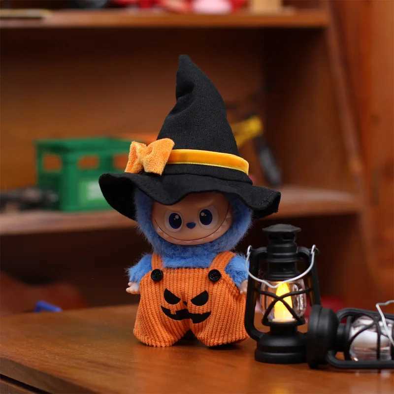 40 ClothLovely Halloween Clothes Set Cute Pumpkin Dress with Hat for Labubu V4 Doll Clothes Outfit Accessories C250924