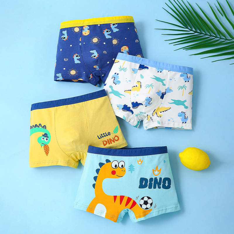 Boys Animated Patterned Shorts Durable Kids' Athletic Undergarments w/Easy-Wear Cuff Design-5929