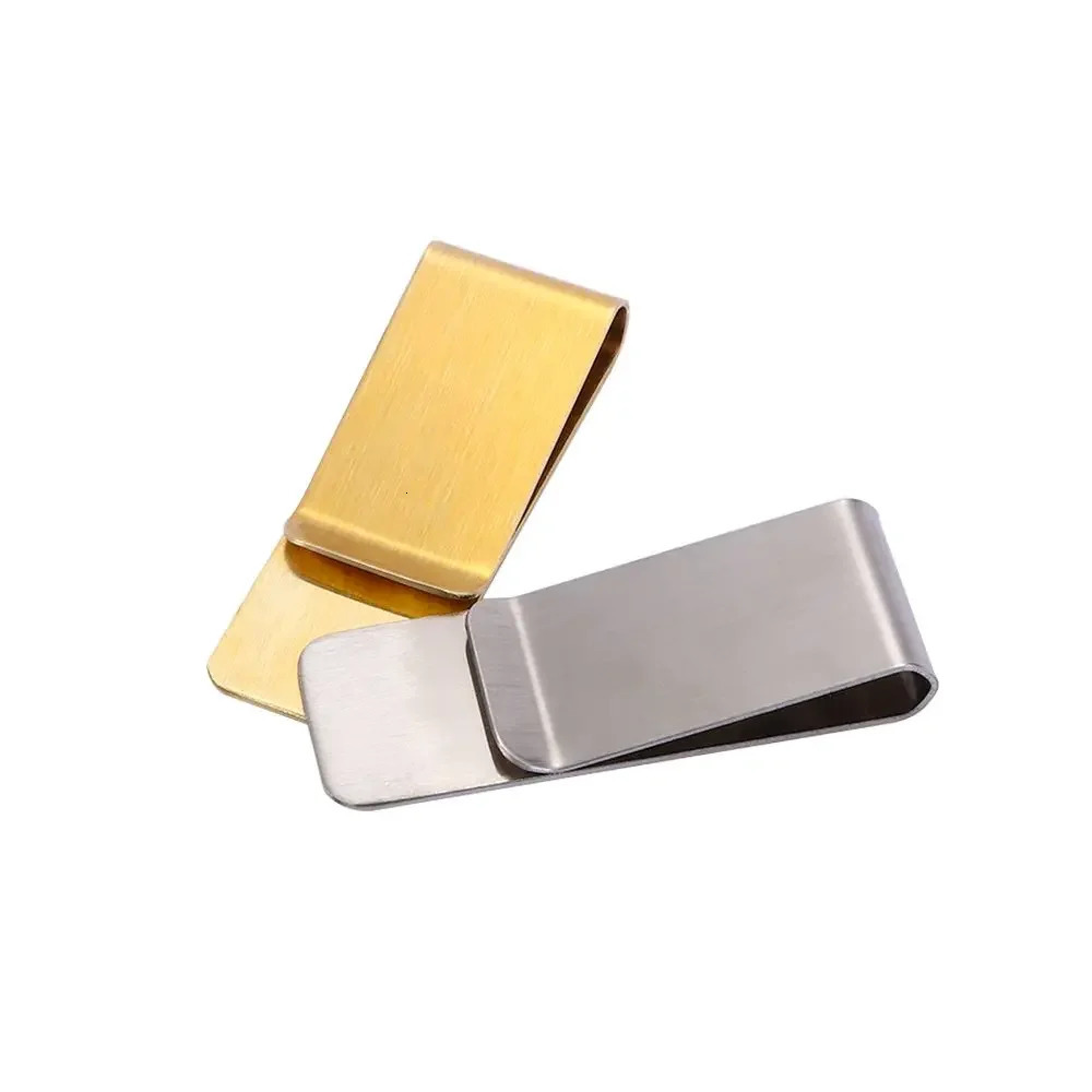High Quality Metal Clip Slim Pocket Credit Card ID Clip Stainless Steel Money Clip Wallet Cash Clamp Men Purse 250923