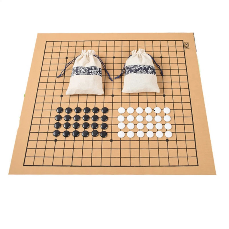 Standard Go Chess Use For Match 19 Line 361pcs Chessman Go chess Game Diameter 2.2cm Leather Chessboard Cloth Bag Weiqi toy 240813