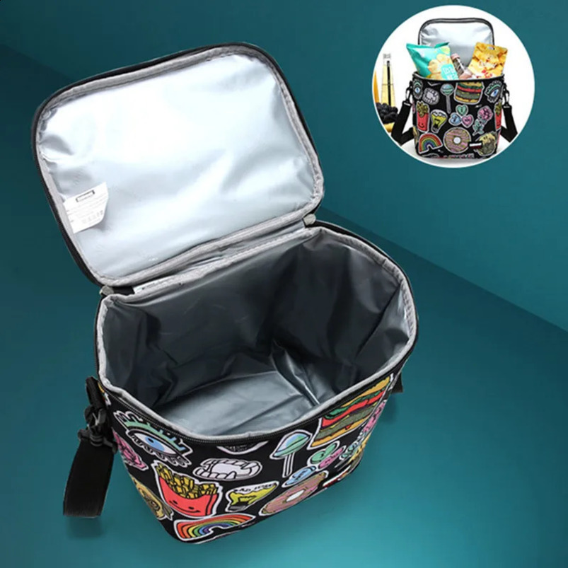 bag picnic lunch box outdoor travel storage portable cooler for food hiking insulated camping supplies 240910