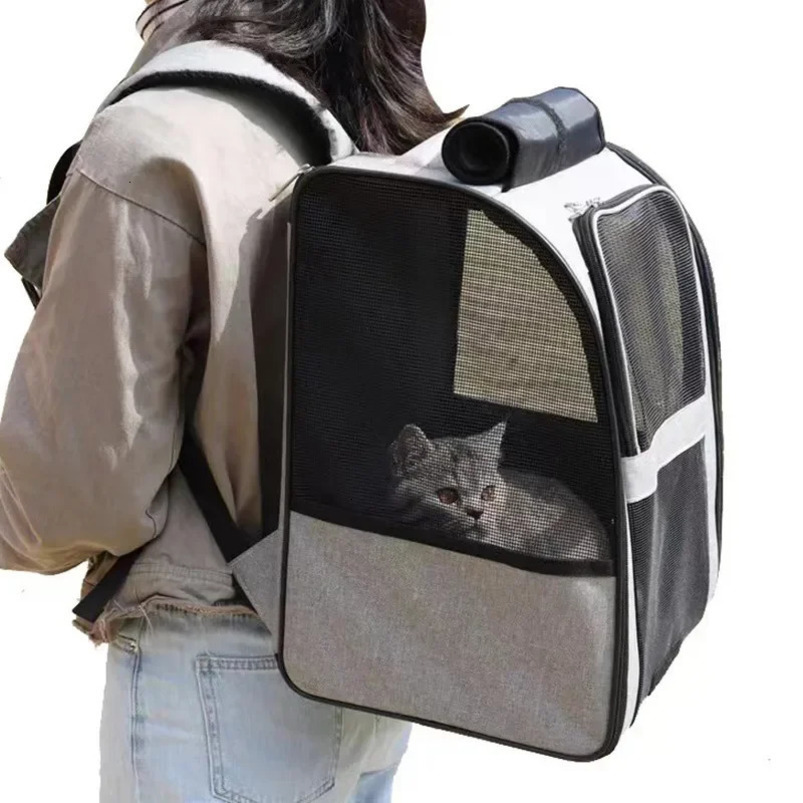 Pet backpack large space breathable portable travel bag pet 240808