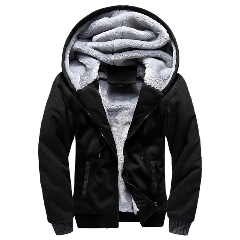 Mens Fleece Jacket Camouflage Thicken Jackets Hooded Coat Winter Long Sleeve Down Coats Casual Streetwear Mens Hoodies 240912