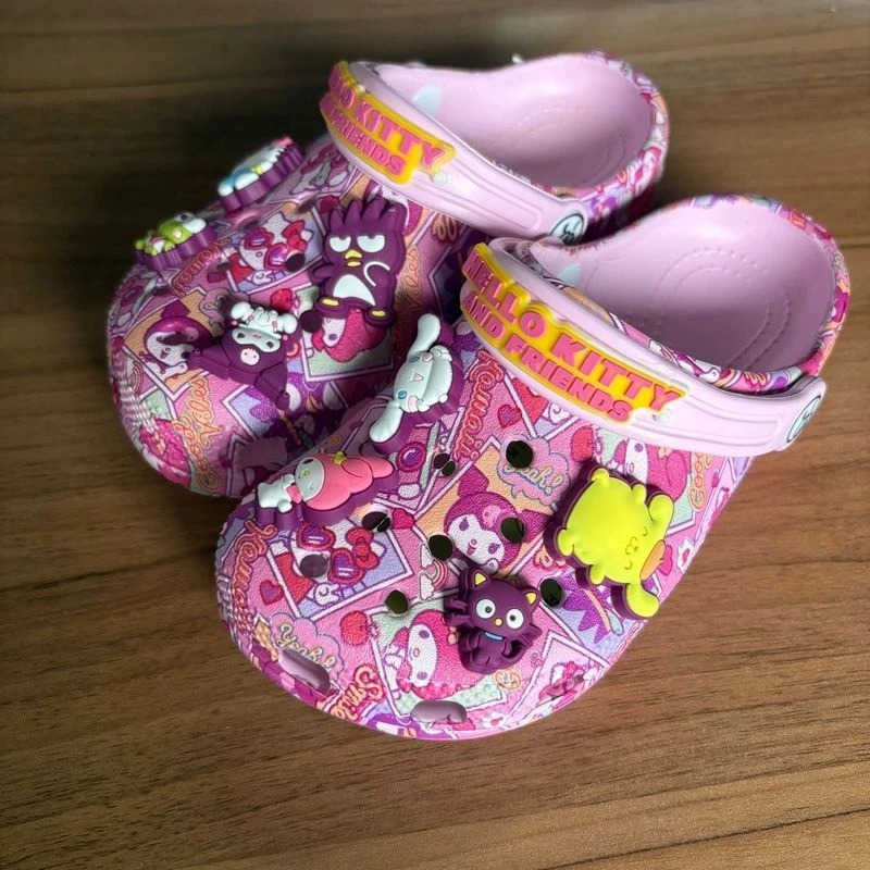 Sanrio New Hot Selling Black Melody New Summer Male And Female Cartoon Children Slippers Anti Slip And Anti Fall Holiday Gift L251015