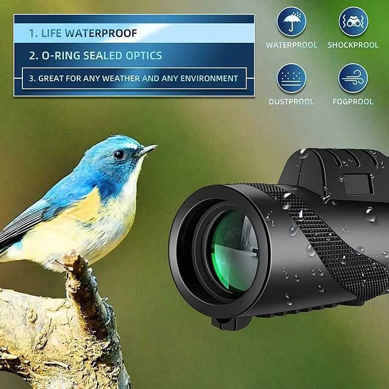 80x100 Portab Zoom Folding Tescope HD 5000M Long Distance Mini Powerful for Hunting Sports Outdoor Cam Travel Y250924