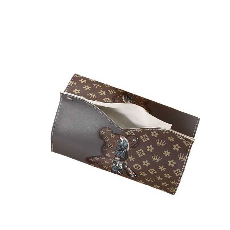 Inside Nordic leather tissue box draw box living room household creative tissue cover paper bag car tea table paper draw box C250924