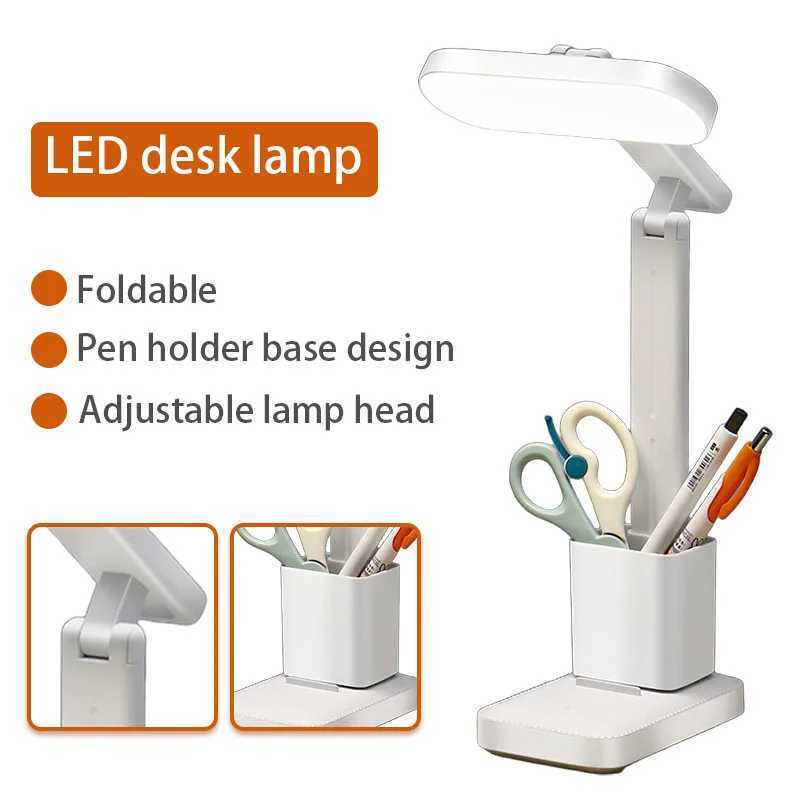 LED folding desk lamp table lamp reading lamp with stationery storage basket touch control USB rechargeable C251115