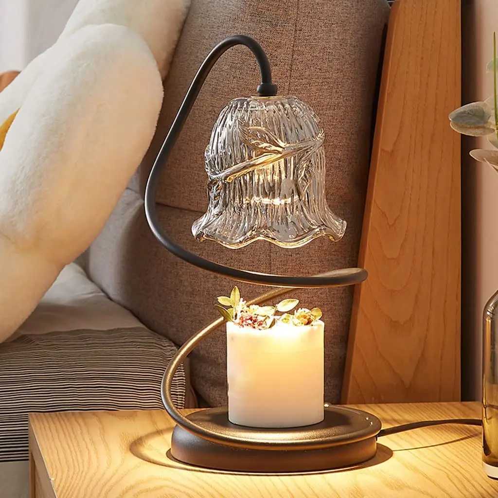 Table lamp decoration Candle Lamp Furnace Glass Aromatherapy Melting Wax Lamp Melting Candle Lamp Bedroom Atmosphere Table Lamp C251115