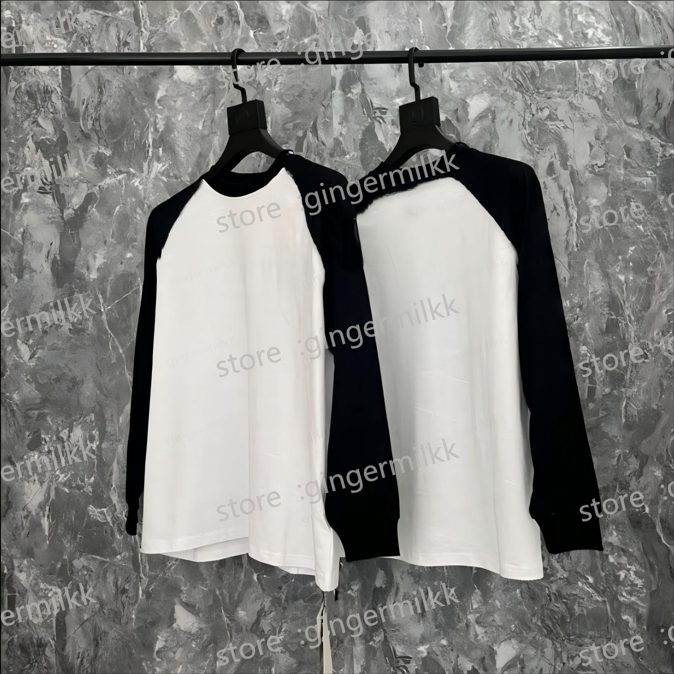 Men's T-Shirts Designer Long T-Shirts Top Quality 100%Cotton Printed Long Sleeved For Men and Women S-XL