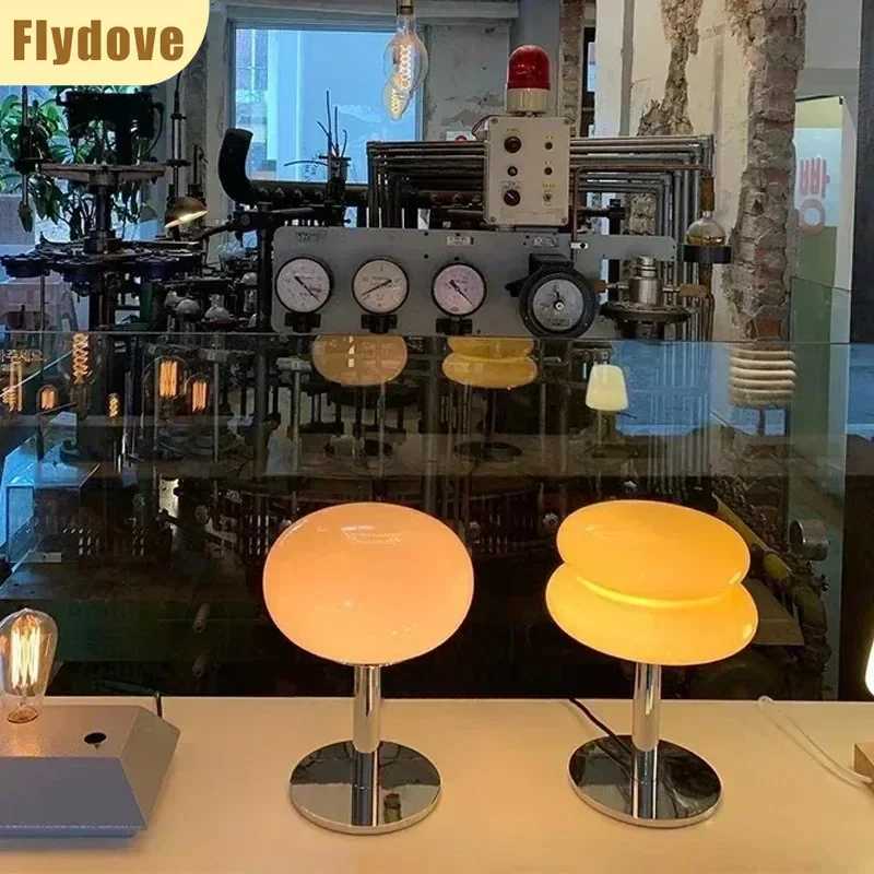 Double Layered Egg Tart Girl Ins Desk Lamp American Retro Bauhaus Highend Living Room Bedside Atmosphere LED Vintage Lamp C251115