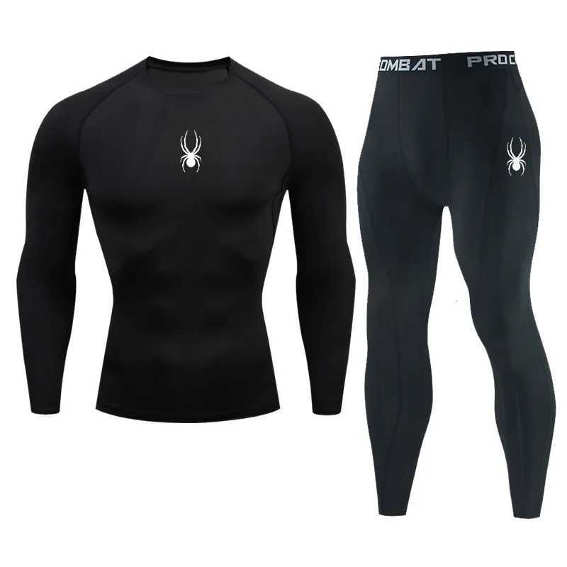 Gym Compression Tshirt Mens Long Slves Suit Sportswear Spring Autumn Outdoor Dry Fit Sports Running Tops 2piece Set X250924