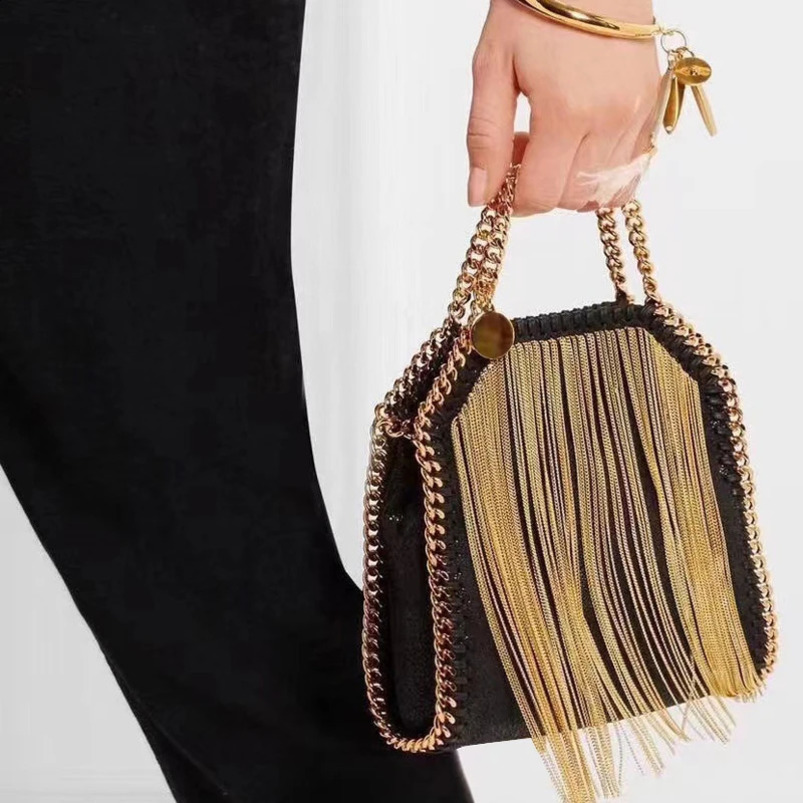 ner Fashion Trends Handbag One Shoulder Cross Body Tassel Chain Messenger Womens Dinner Bag 240821
