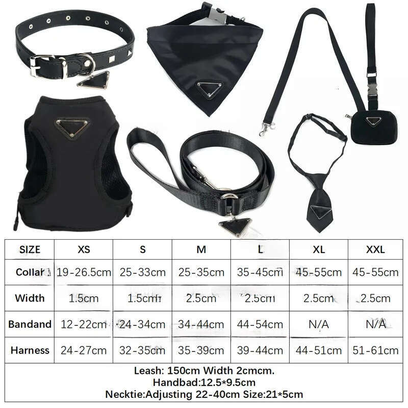 2025 new and Leash Set - Designer Dog Vest Harness with Metal Tag, Air Mesh, Adjustable Step-In for Small Medium Dogs, Black XXL