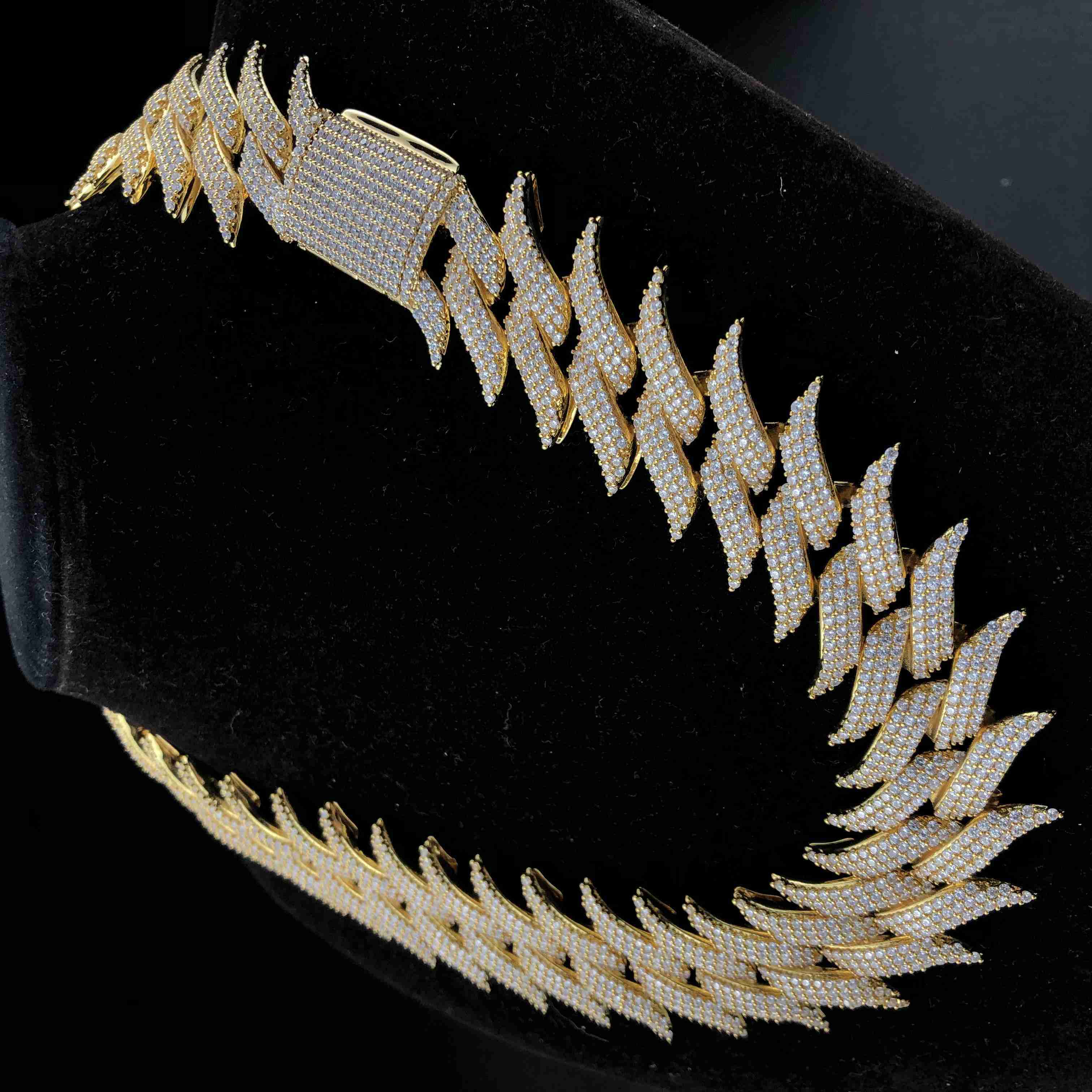 Hip Hop Jewelry Iced Out Cuban Link Chain Necklace Men