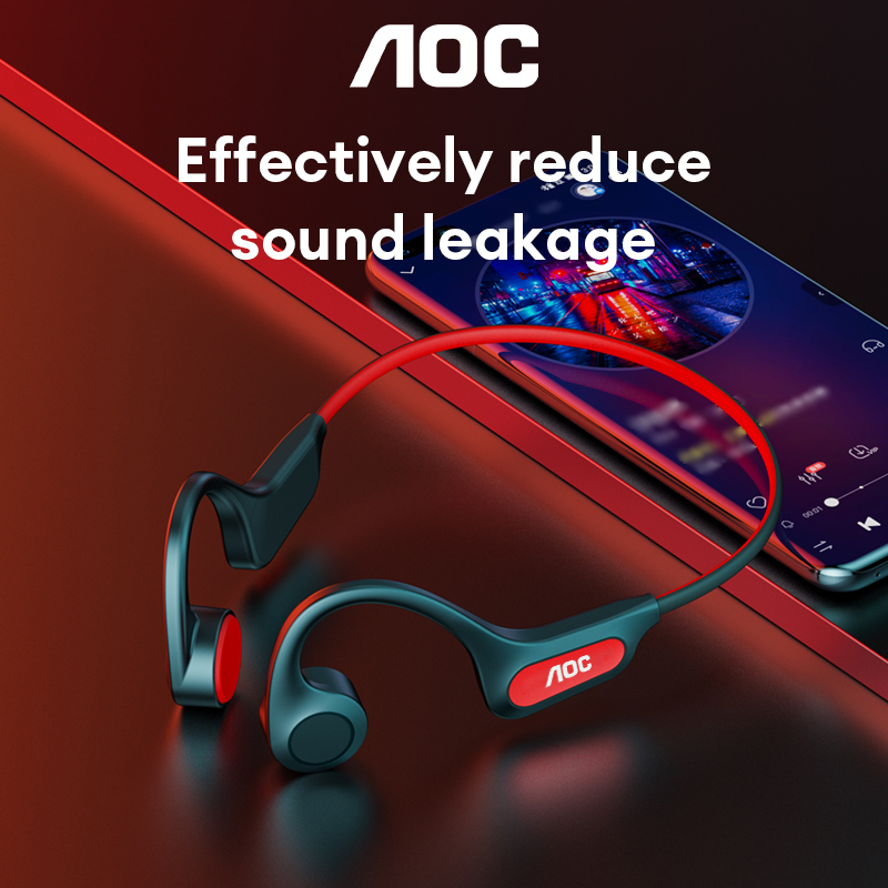 AOC Wireless Bluetooth Headphones ACN4521 Bone Conduction Bluetooth Headset Hi-Fi Sound Quality Music Earphones Ergonomic Design Sports Earbuds