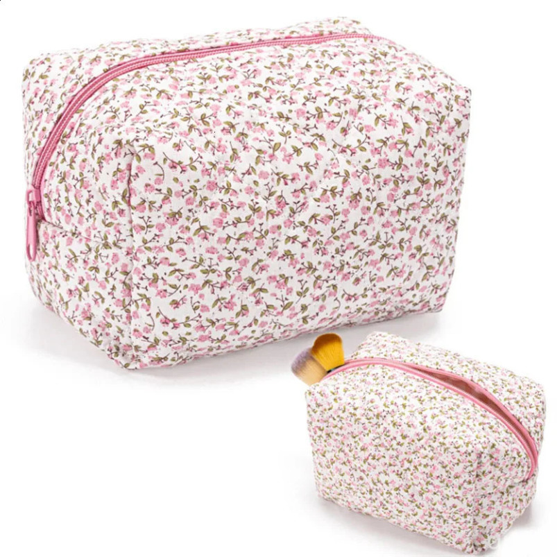 Makeup Storage Organizer Pack Womens Flower Bedding Printed Bag Large Travel Accessories 240829