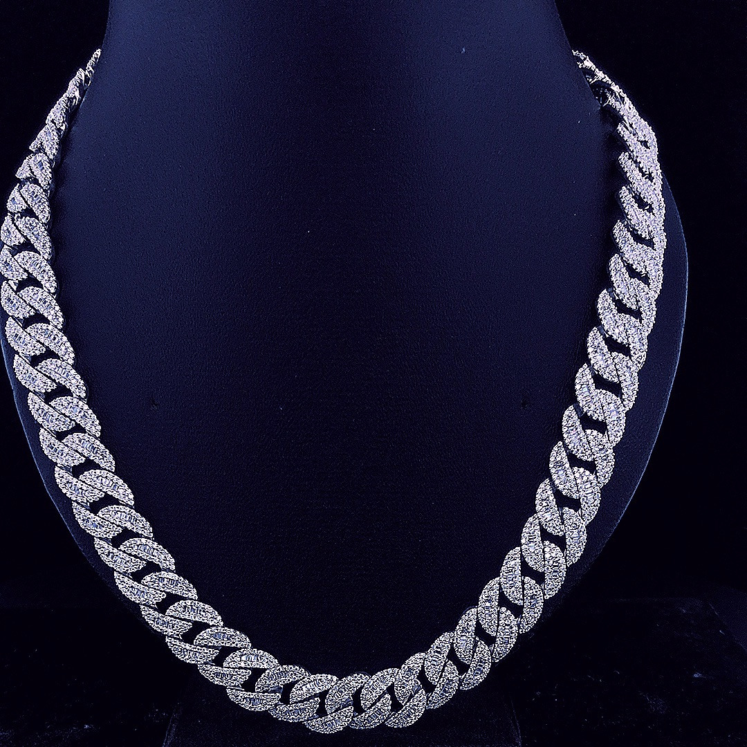 Customized Trendized 8mm Infinity Symbol Star High Quality 10KT Solid Yellow Gold Link Fashion Necklaces with Lab Grown Moissanite Stones