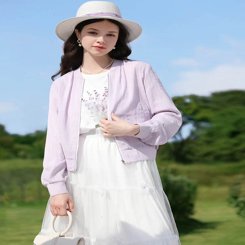 I believe you French womens jacquard jacket spring/summer lightweight loose and mild soft baseball uniform 2241185552 240930