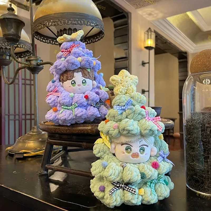 Handmade Soft Knitted Crochet Doll Clothes for Labubu V123 Cute Christmas Tree Shape Outfit Creatitive Christmas Gifts for Kids C250924