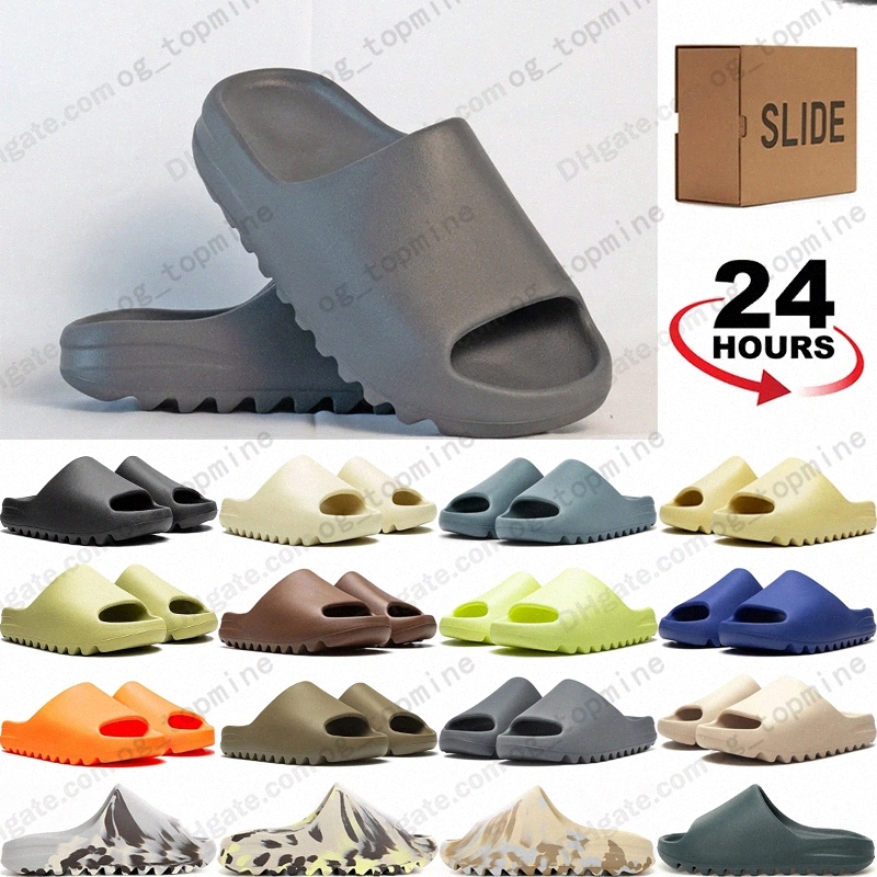 Designer Men Women Slides Slippers Sandals Onyx MX Cinder Sand Bone Resin Stone Sage Slate Grey Vermilion Slide Slipper Mens Womens Beach Shoe
