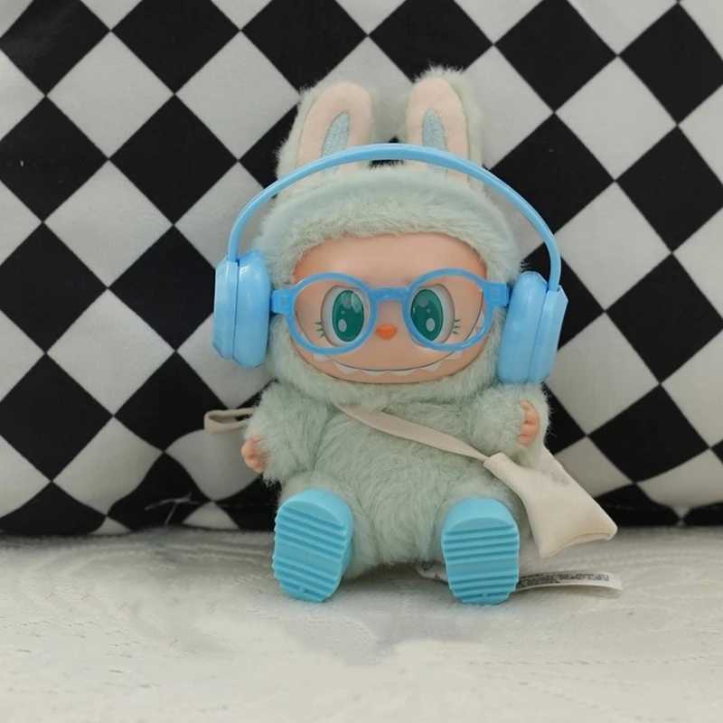 DIY accessories for labubu V1 V2 shoes without lenses glasses stylish plastic headphone set plush doll decoration birthday gift C250924