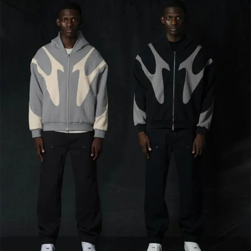 Fall/Winter American Fashion High Material Y2K Hoodie Retro Hooded Sweatshirt High Street Pullover for Men and Women 240717