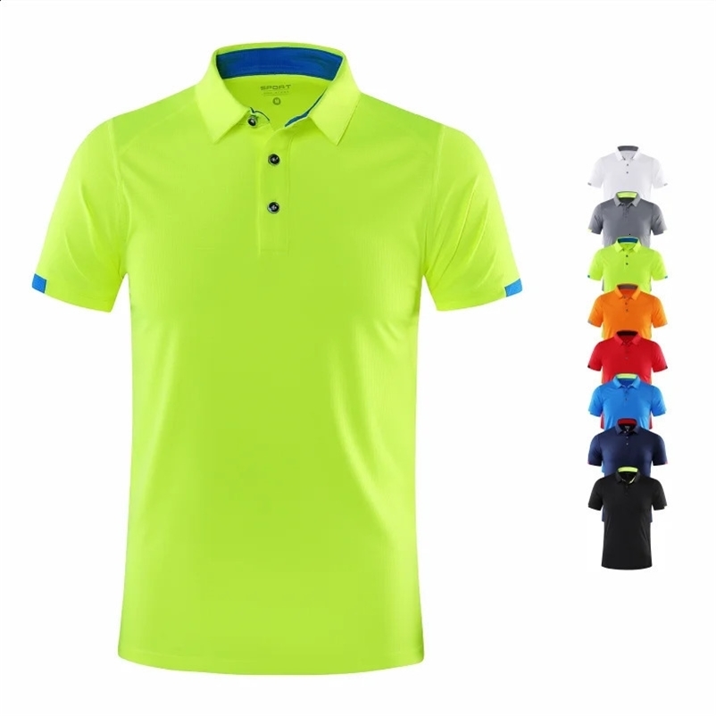 Quick drying short sleeved polo shirt Golf company group breathable lapel sports short sleeved 8-color large 250422