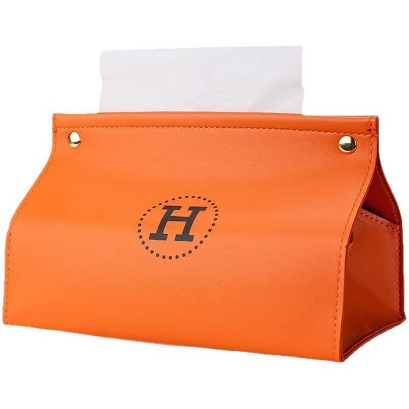 Nordic Style Creative Hotel Tissue Box Home Living Room Desktop Storage Tissue Holder Car PU Leather Tissue Box Napkin Holder C250924