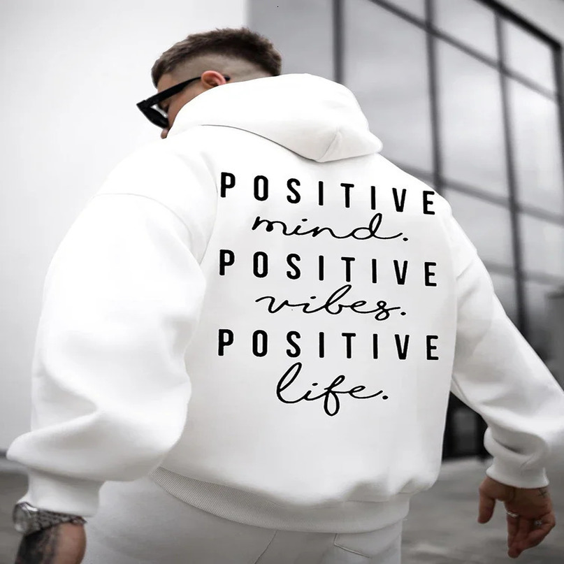 Autumn and Winter Fashion English Letter Printed Hoodie 100% Cotton High Quality Mens Casual Sports and Fitness Clothing 250213