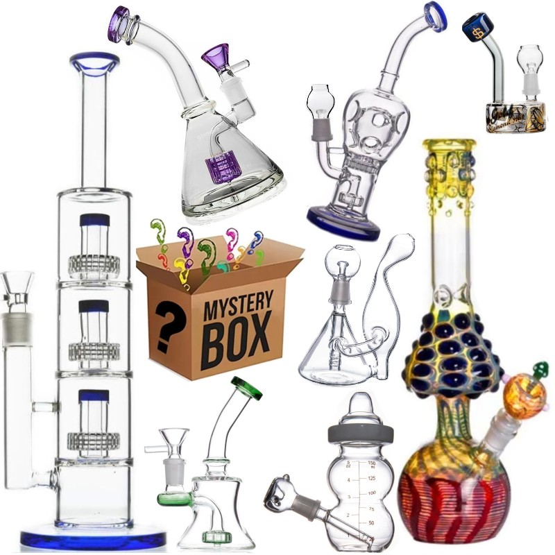 Blind Box Surprise Gift Purple stereo best gift marix glass bongs water pipe tallperc free shipping recycler oil with bowl 14 mm joint oil burner 1pcs