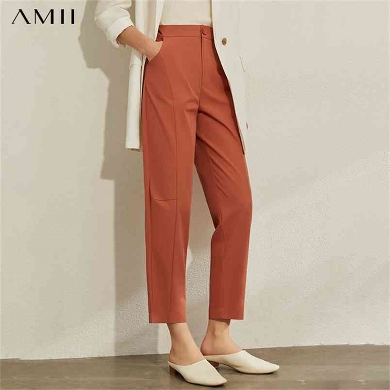Minimalism Spring Summer OLstyle Caual High Waist Women Pants Fashion Solid Straight Female Casual Trousers 12040260 210527