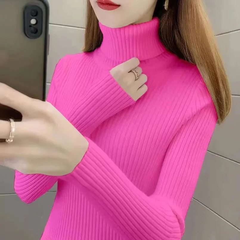 Women Turtleneck Winter Sweater Women Long Sleeve Knitted Women Sweaters And Pullovers Female Jumper Tricot Tops 241217