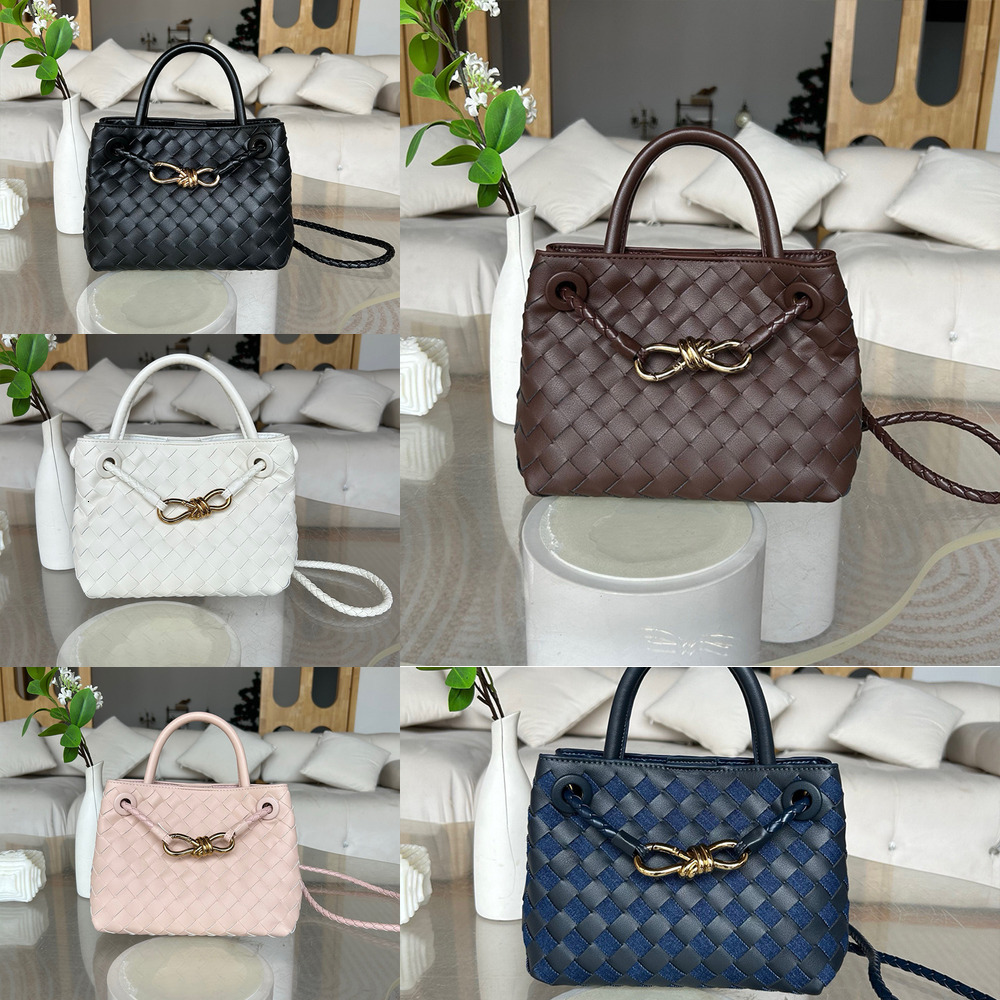 Designer Bag For Women Soft Genuine Leather Woven High Quality Fashionable Luxury Bag Shoulder Bag Metal Rope Handle Handbag Crossbody Bag Tote Bag Large Shopper Bag