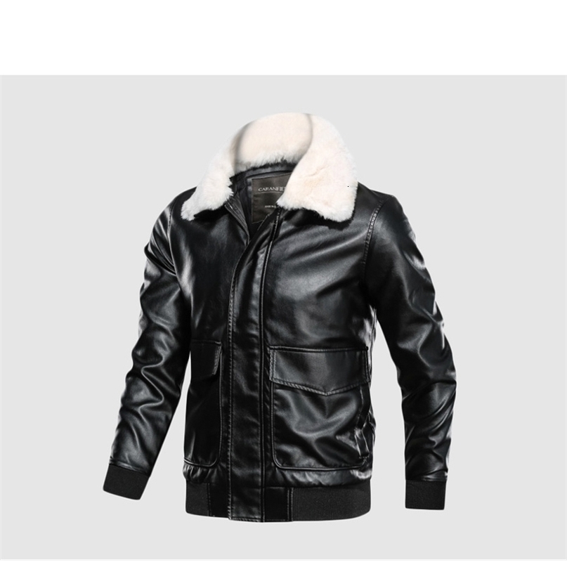 New Mens Leather Jackets Winter Autumn Casual Motorcycle PU Jacket Leather Warm Coats Fashion Slim Outwear Male 201116
