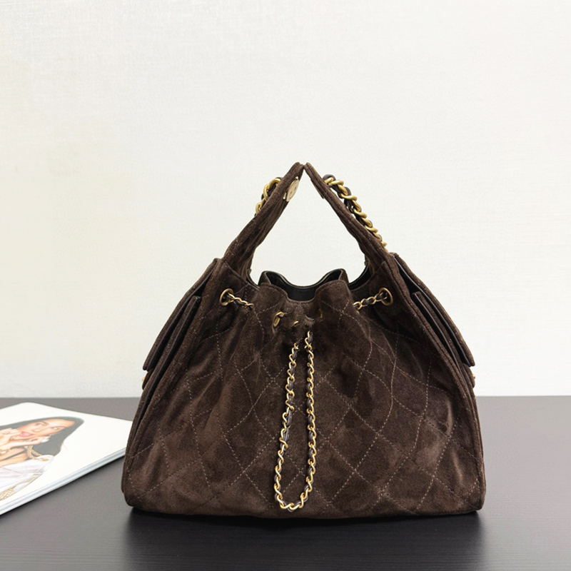 25A Suede Hobo Bags Luxury Bags Designer Bags Chain Shoulder Bags Tote Bags Genuine Leather Bucket Bags Crossbody Bags Beach Bags Woolen Hip Hop Style Bags