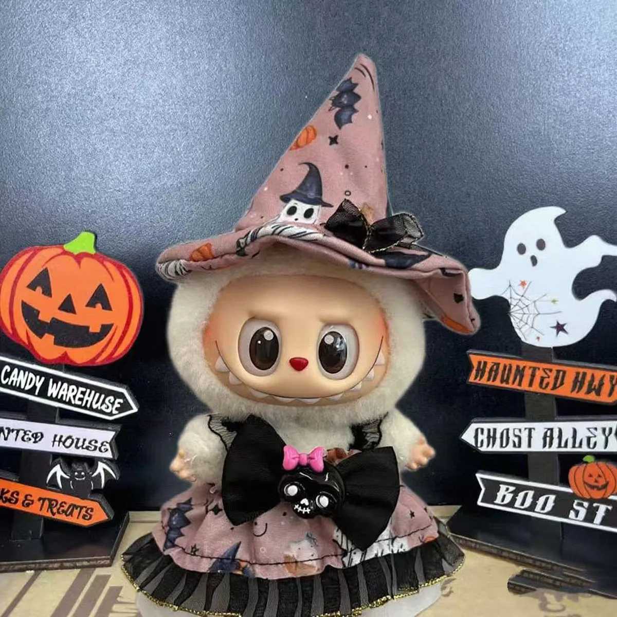 No DollPlush Dolls Clothes Halloween Party Themed Outfits for Labubu Halloween Clothes pumpkin Dress Set Clothes Gifts C250924