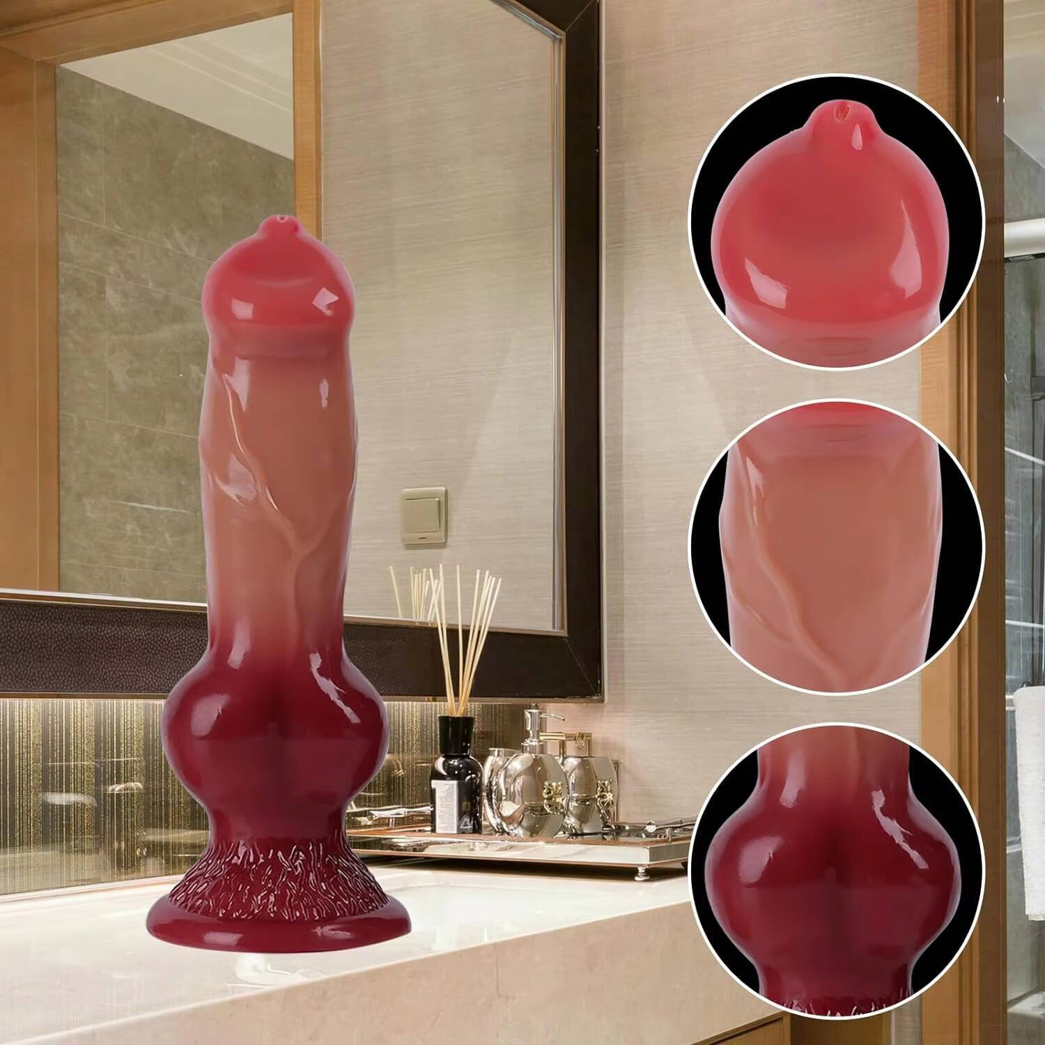 Extra Long XXXL Silicone Anal Plug Huge Wolf Dildo Monster alien Dog Thick Penis With Suction Cup Sex Toys for Masturbation