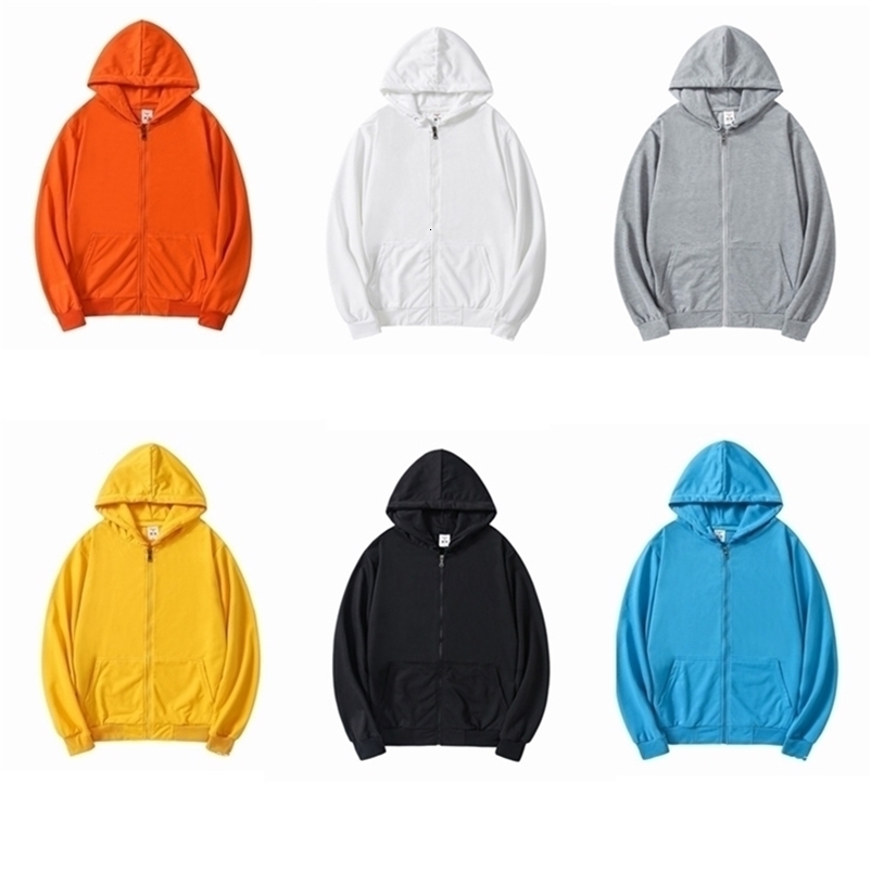 Couples Hoodies Men Male Casual Solid Black Hoodies Sweatshirt Male Hip Hop Streetwear Top Mens Oversized Zip Up Hoodie Women 201126