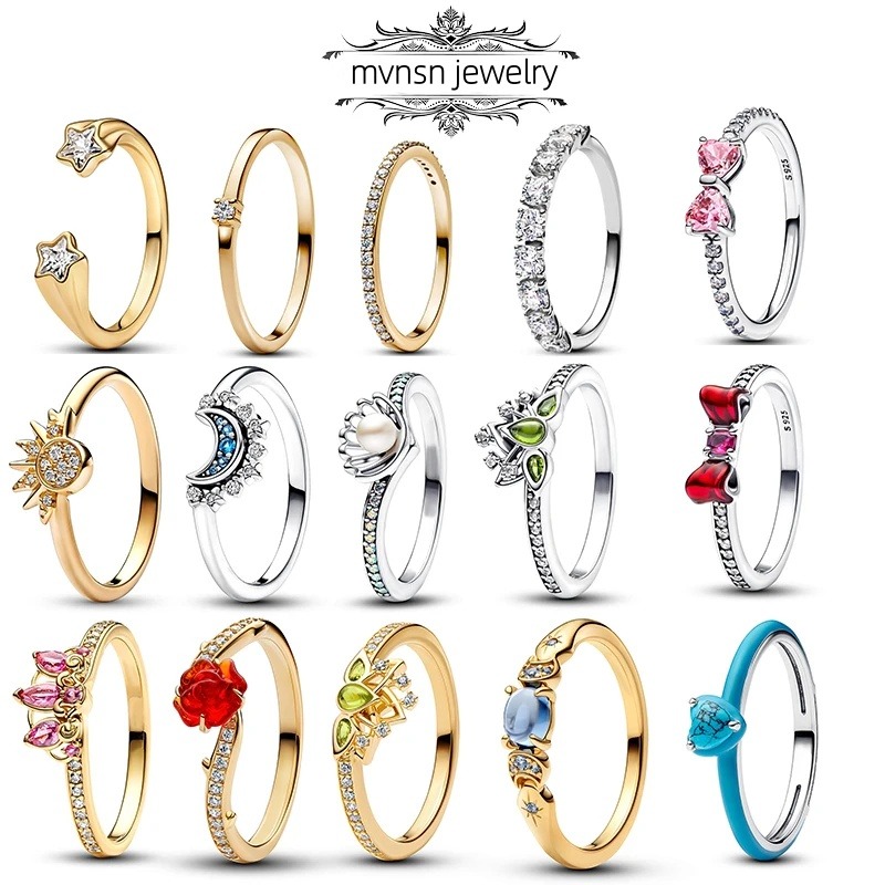 Ring designer ring 925 Silver Princess Gold Crown Rings with box heart rings luxury jewelry For Any Occasion DIY Birthday Gift factory wholesale