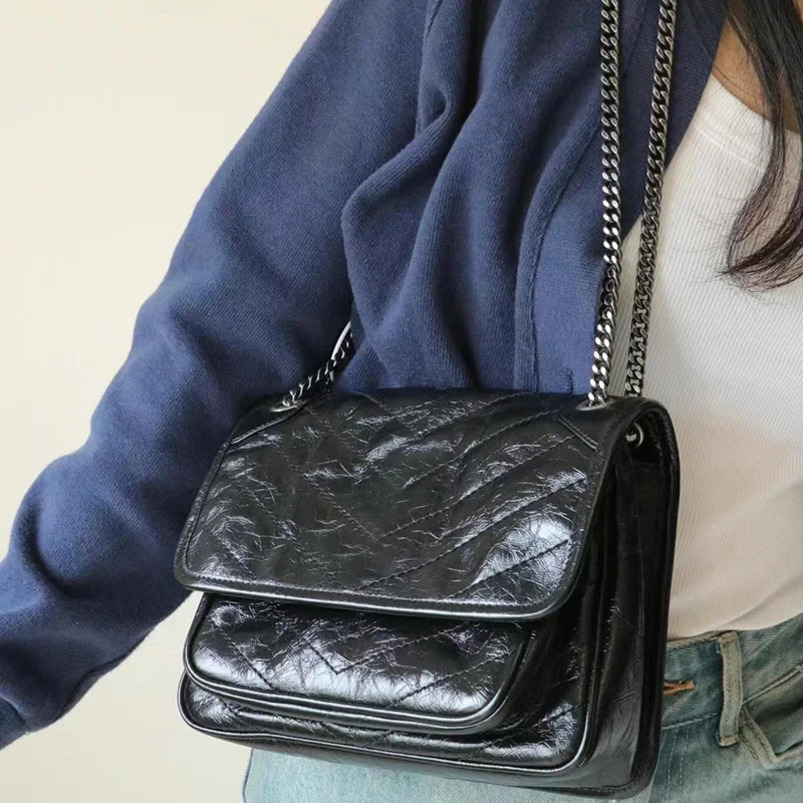 y goods AA genuine leather shoulder bag women classic versatile messenger ladies handbag 241021