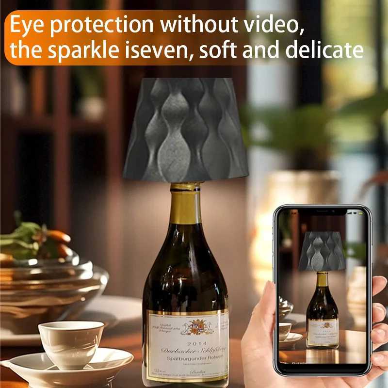 2025 New LED Table Lamp Wireless Wine Bottle Lamp 2in1 3 Colors Stepless Dimming Lamp Rechargeable Creative Ambient Light C251115