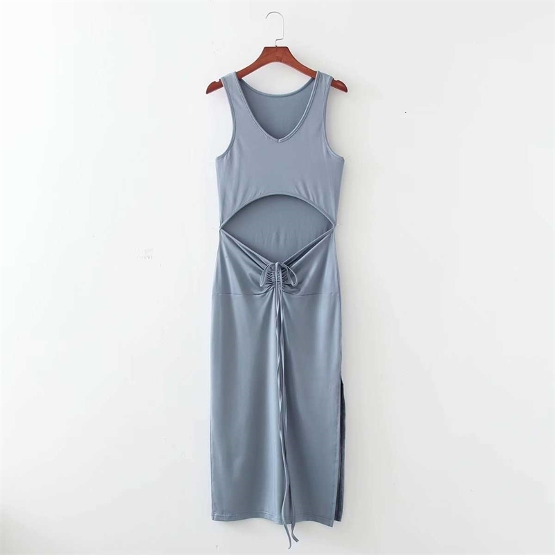 Dress Women Elegant Fashion Chic Lady Waistless Maxi Dress Woman Prom Dresses Summer 210709