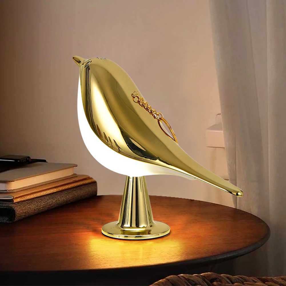 Modern Simple Magpie LED Bedside Lamp Small Cordless Wooden Bird Night Light Touch Control Bedroom Table Reading Lamp Home Decor C251115